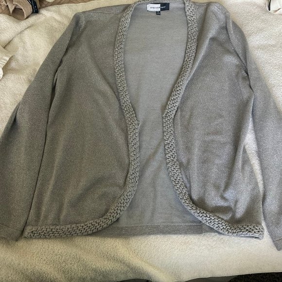 Jones Wear metallic silver cardigan size xl - Picture 3 of 5